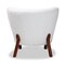 Baxton Studio Cabrera Modern & Contemporary White Boucle Upholstered and Walnut Brown Finished Wood Accent Chair 204-12576 - alternate 10